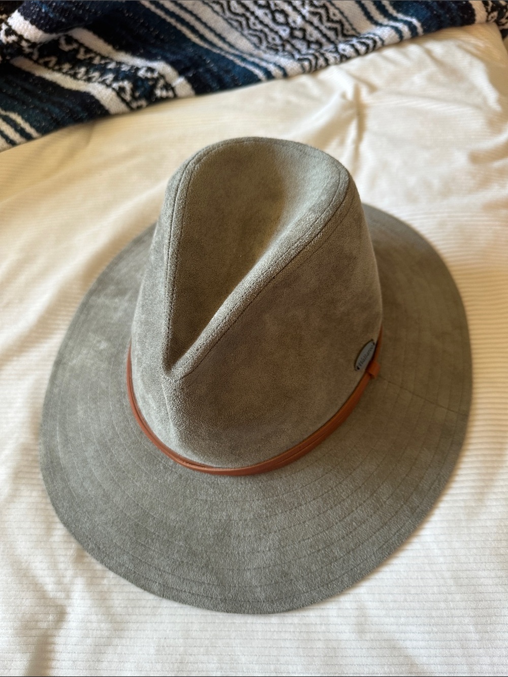 Telluride Wallaroo Hat, faux suede in Sage, Size: M (58cm)